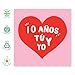 Imagen de Central 23 10 Años Aniversario Tarjeta Corazón Amor Pareja Romántica Viene Con Pegatinas Regalo Aniversario Lindo Regalo