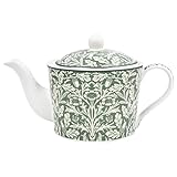 The Leonardo Collection William Morris - Tetera de bellota de 600 ml para el hogar y la cocina, hermosa tetera de porcelana fina, regalo para mujeres y hombres, vajilla decorativa y elegante para uso