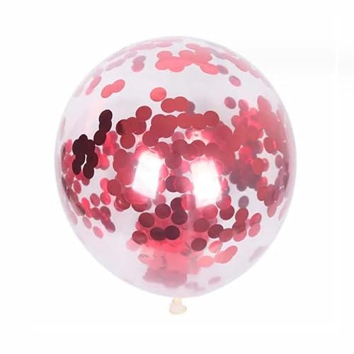 風船 バルーン100 個透明スパンコール 12 インチラテックスラウンドバルーンパーティーホリデーパーティー装飾用品レッド A