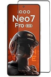YMHML Tempered Glass Screen Protector Compatible For iQOO Neo 7 Pro, iQOO Neo 7, iQOO 11 and iQOO 9T (Black) Edge To Edge ...