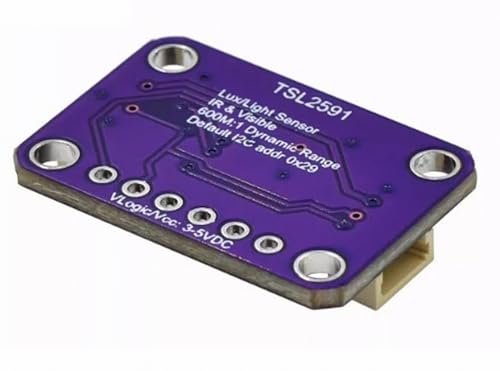 2pcs TSL2591 High Dynamic Range Digital Light Sensor Breakout Module Purple Board - 600,000,000:1 Ratio, Dual-Spectrum Visible/IR Detection, I2C Interface for QWIIC & Arduino - Image 4