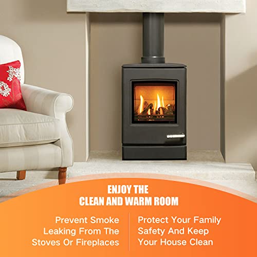 Self Adhesive Stove Window Glass Gasket Tape, 1" Width 72" Length, Flat Stove Door Glass Gasket