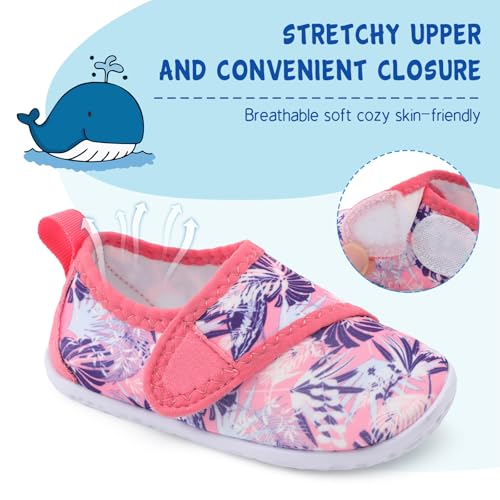 Image of LeIsfIt Toddler Water Shoes Boys Girls Barefoot Aqua Socks Kids Breathable Quick-Dry Swim Shoes for Beach Pool Surf