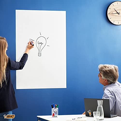 Tableau rouleau adhésif BIC Velleda effaçable à sec et repositionnable