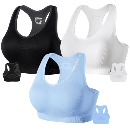 FITTIN Padded Sports Bras for Women: Racerback Medium Support 3
