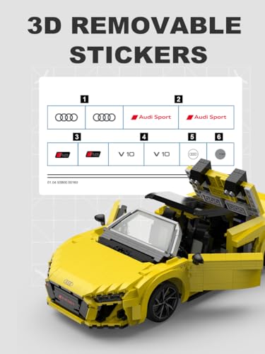 RASTAR Kit de Bloques para Audi R8 Spyder 1:14 miniatura 5