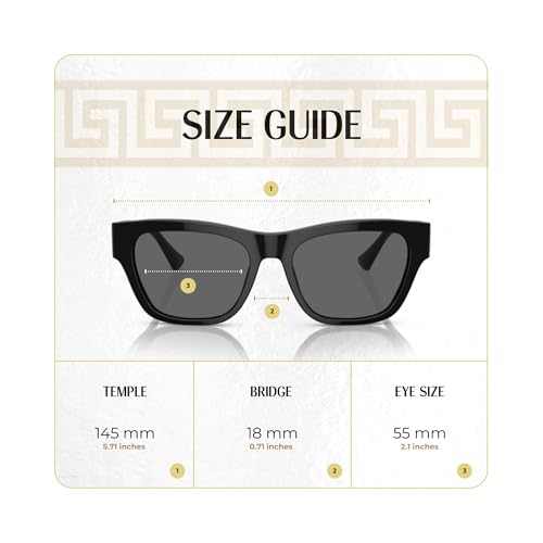 Versace VE4457 Square Sunglasses for Men +BUNDLE with ACCESSORY EYEWEAR KIT4