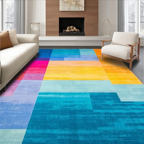 ODIKA Flatwoven High Traffic Area Rug 8x10, Eclectic Modern Color