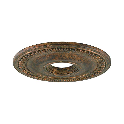 Image of Livex Lighting 82074-73 Wingate Ceiling Medallion, Hand Painted Antique Silver Leaf,1.5H x 20Dia