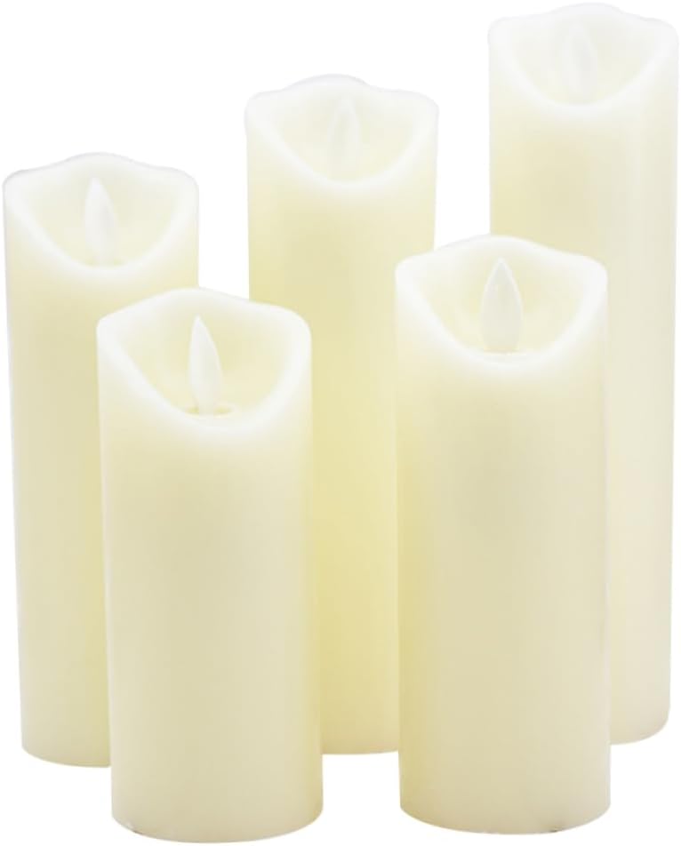5Pcs LED Electric Candle Light Set Unique Flameless Decorative Lamps for Home Decor and Wedding Ornaments Creative Battery Design for Parties and Events