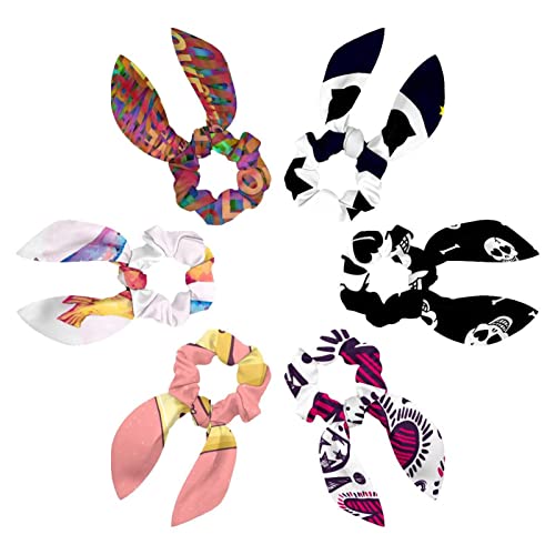 Chouchous doux pour cheveux fille élastique ruban motif chat et lune