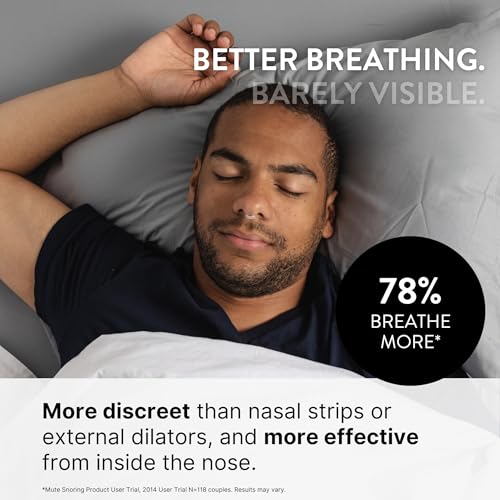mute nasal dilator snoring solution  starter pack  snore less amp sleep better  nasal strip alternative  comfortable breathing aids for better sleep amp improved airflow