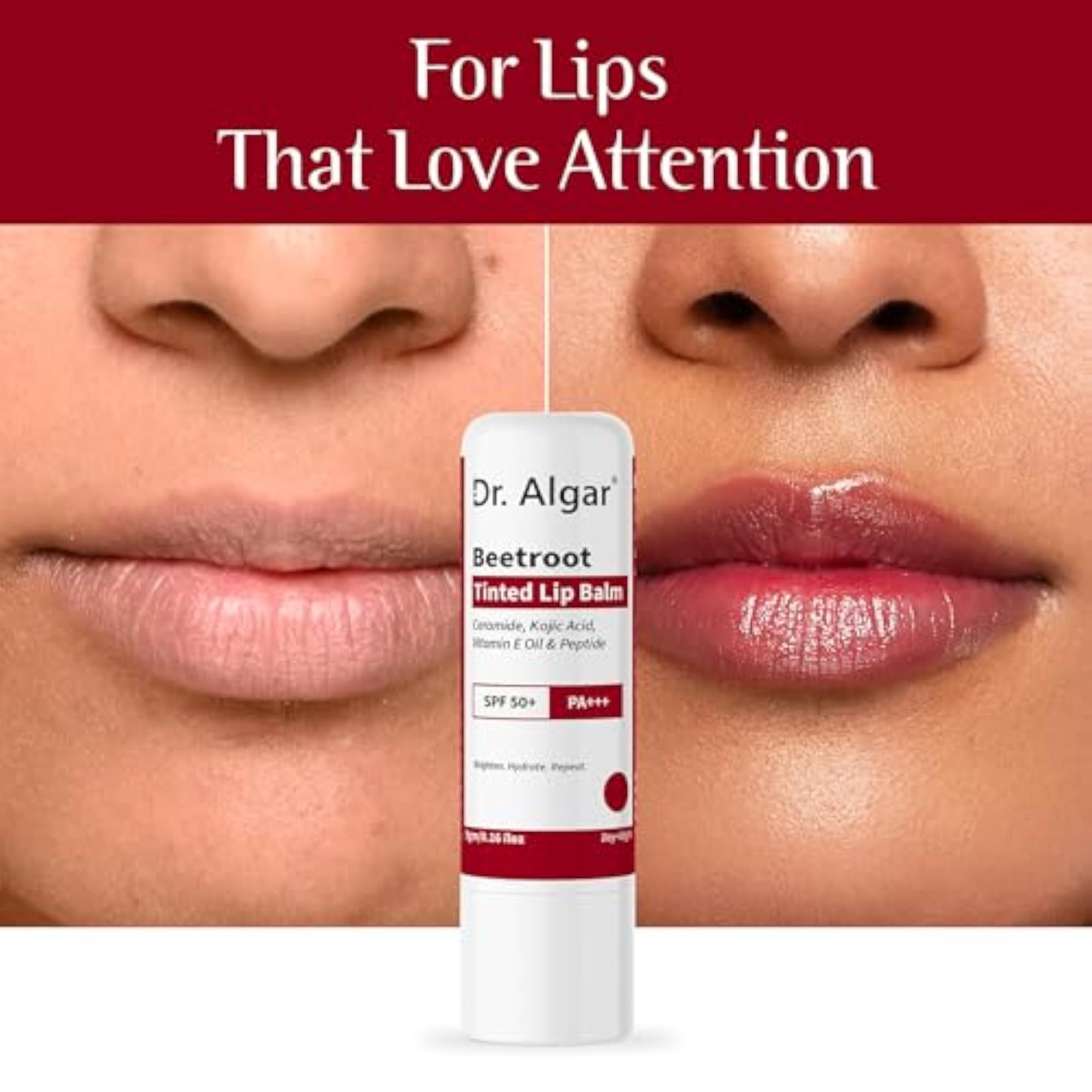 Niacinamide Face Serum and Beetroot Lip Balm, Skin Care Combo