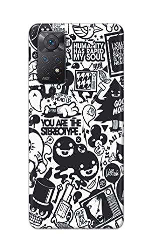 Image of Printed Hard Back Cover Case for Mi Redmi Note 11 Pro+ Plus 5G Back Cover (Mixed Cartoon) -1302