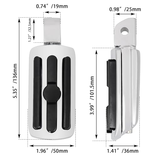 Image of Passenger Footpegs fits for Harley Softail 2018-2024 Deluxe Fat Boy Heritage Sport Glide Softail Slim Street Bob Breakout Low Rider models,Chrome