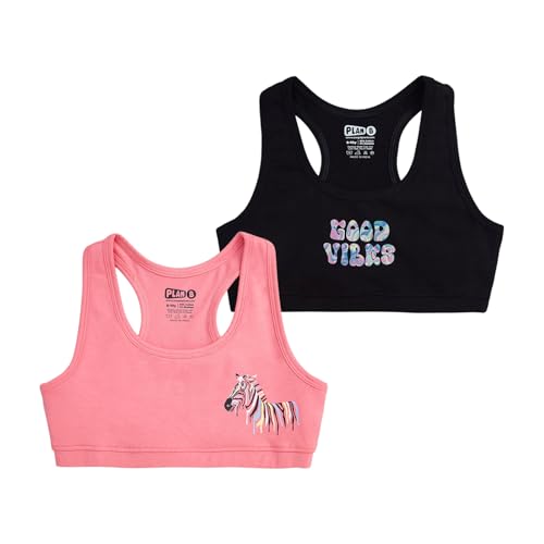 Image of YouGotPlanB Cotton Sports Bra | Ages 8-16 Years | Racerback Style | Non-Padded, Double-Layered for Coverage