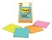 Post-it Super Sticky Notes, 3x3 in, 4 Pads, 2x the Sticking Power, Miami Collection, Neon Colors (Orange, Pink, Blue, Green), Recyclable(3321-SSAN-B)