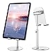 Produktbild MoKo Tablet Handy Halterung für Geräte bis zu 11", Universeller Höhenverstellbarer Halter mit Abnehmbarer Basis, Metall Ständer Kompatibel mit iPad 10,9" 2020, iPad Pro 11 M1 2021, Surface Go - Silber