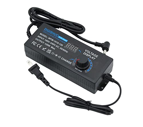 DIGISHUO 120W Power Supply Adjustable DC 3V ~ 12V 10A Variable Universal Switching AC/DC Adapter 100V-240V AC to DC Converter with LED Voltage Display and 8 Tips, for Household Electronics4