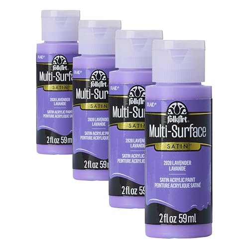 Image of FolkArt Multi-Surface Paint in Assorted Colors (2 oz), 2928, Lavender (Pack of 4)