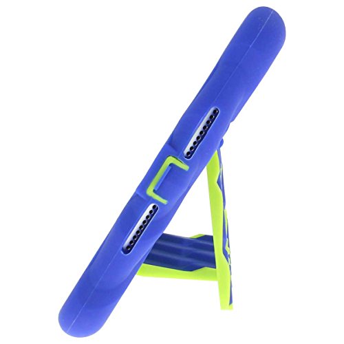 Gumdrop Hideaway Case with Kickstand for The Apple iPad Mini 4 Tablet for K-12 Students, Teachers, Kids - Royal Blue/Lime, Rugged, Shock Absorbing, Extreme Drop Protection