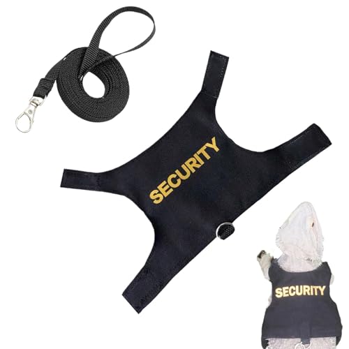 調節可能なトカゲのリード、フトアゴヒゲトカゲのハーネスとリード、トカゲのリード フトアゴヒゲトカゲ ハーネス トカゲ リーシュ ハーネス 、脱走防止調節可能なトカゲ爬虫類ハーネス、屋外ウォーキング用爬虫類迷子防止ペットハーネスベスト、小動物用ハーネス 爬虫