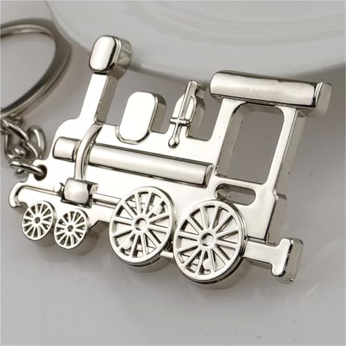Bijoux en métal pour homme avec pendentif train vapeur rétro