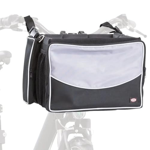 TRIXIE 13106 Front-Box für Fahrräder, 41 × 26 × 26 cm, schwarz/grau