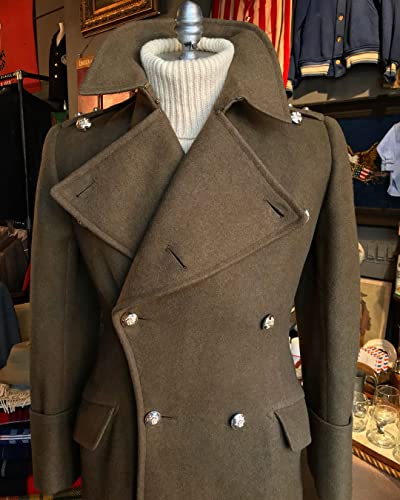 Men Wool Blend Coat Classic Peak Lapel Double Breasted Peacoat4