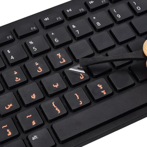 2PCS Stickers de Teclado Árabe para Laptop Naranja miniatura 1
