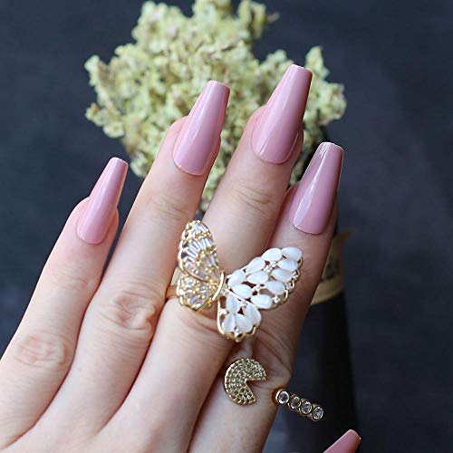 GeRRiT HUJL Unghie Finte Bara Lunga Mattone Lucido Unghie FinteLungo Balletto Salone Falso Nail Art Rettangolo