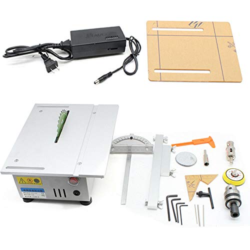 T5 Mini Precision Table Saws, Upthehill Woodworking Table Saw DIY Woodworking Cutting Machine Electric Woodworking Carving Machine Craft Cutting Tool Small Benchtop Table Circular Saw