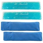 Reusable Perineal Cooling Pad for Postpartum & Hemorrhoid Pain Relief, Hot & Cold Packs for Women After Pregnancy and Delivery, Pack of 2 Gel Pads Plus 3 Washable Sleeves (Blue)