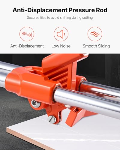 Image of VEVOR 17-Inch Manual Tile Cutter for Wall & Polished Tiles,Double Rails for Precise Cutting, Tungsten Carbide Wheel,Non-Slip Handle,Anti-Displacement Pressure Rod,Precise Cuts for Pros & Beginners