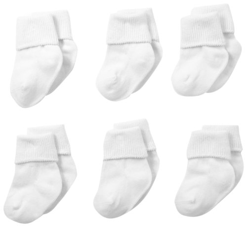 Jefferies Socks Baby-Girls 6 Pair Pack Seamless Turn Cuff Socks