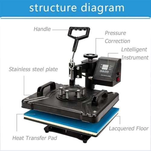 Máquina de prensado térmico 8 en 1 12x15 pulg miniatura 3
