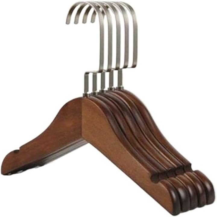 Clothes hangerClothes Hanger Wooden Adult Clothes Hanger Children Baby Flocking Hanger Non-Slip Retro Clothes Shop Solid Wood Clothes Hanger,ITEM 4,1pcs