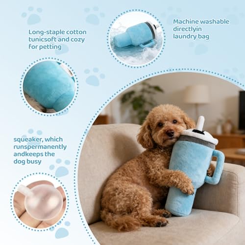 Juguete Mordible Sonoro Felpa para Perros Pequeños Mediano miniatura 2