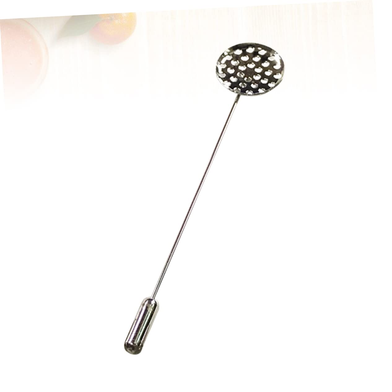 12mm Mesh Blume Basis -Stickstiftstift Brosche Stifte Silberton 20pcs Set für DIY