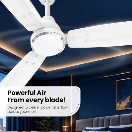 Add Polycab Wizzy Vibe 1200mm 5-Star BLDC Ceiling Fan, Matt White - Image 4