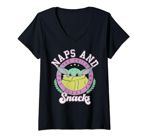 T-shirt Star Wars The Child col V femme affichant votre passion Grogu