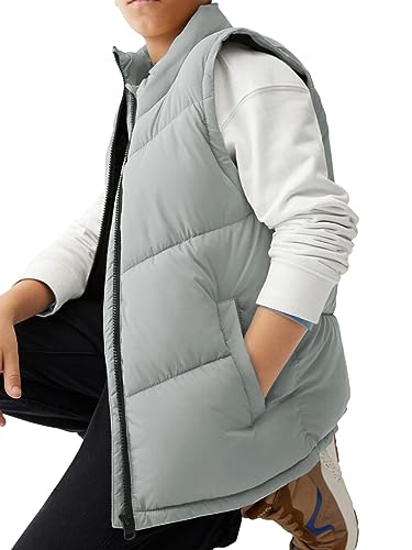 Image of Meikulo Boys Puffer Vest Zip Up Quilted Gilet Sleeveless Jackets