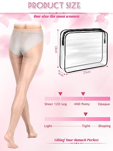 Foaincore 24 Pairs Pantyhose Bulk Women's Control Top Pantyhose Multipack Stockings Sheer Tights for Women2