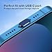 4 Pack USB C Dust Plug USB C Port Cover, Type C Charging Port Plug Cover with Speaker Dust Cover Phone Accessories for iPhone 17 Pro/Pro Max (17Max) Dark Blue
