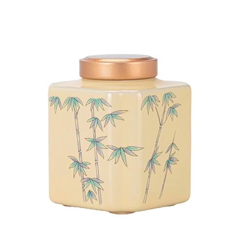 ENGENDER Tea Storage Jar Tea Cans Ceramic Sealed Household Storage Small Warehouse