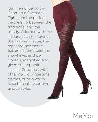 Image of MeMoi Selbu Sky Geometric Sweater Tights