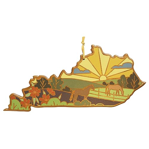 Comparison: Best Cutting Board Uk 8 Totally Bamboo Kentucky State Shaped Cutting Board and Charcuterie Serving Platter with Artwork by Summer Stokes, Includes Hang Tie for Wall Display