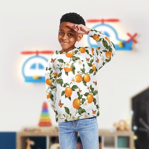 JUNZAN Beauty Naranjilla Fruit White Kids Boys Sweatshirts Hoodies Fleece Hoodie for Boys Camping 4T4