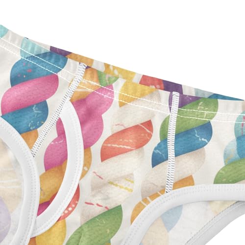 KLL Realistic Knitted Illustration Rainbow Texture Little Boys Comfort Briefs Underwear Cute Children Panties4