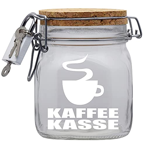 Spardose Kaffeekasse Geld Geschenk Idee Transparent M Cover